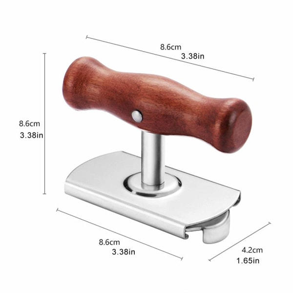Krukkeåbner i rustfrit stål, justerbart værktøj til låg på 1-4 tommer