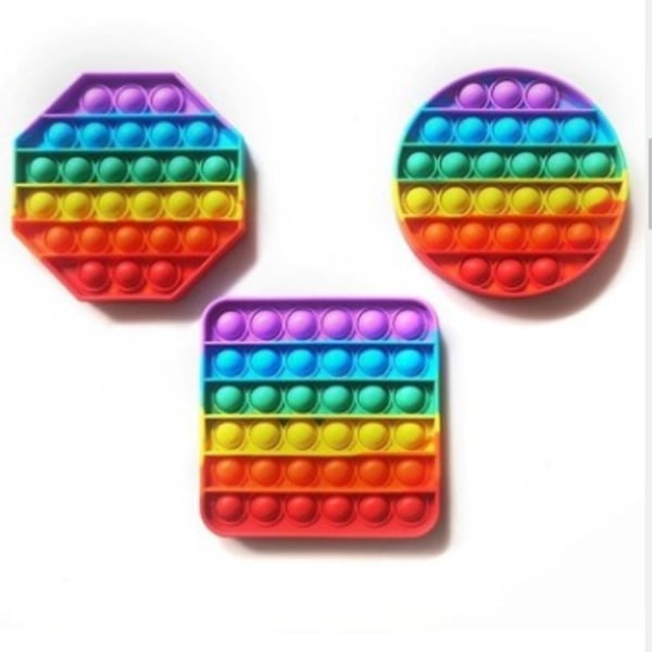 3-pack Färgglada Pop-sensoriska Fidget Leksaker att Trycka på