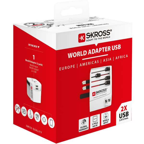 Verdensrejseadapter MUV USB 12W Ujordet 218