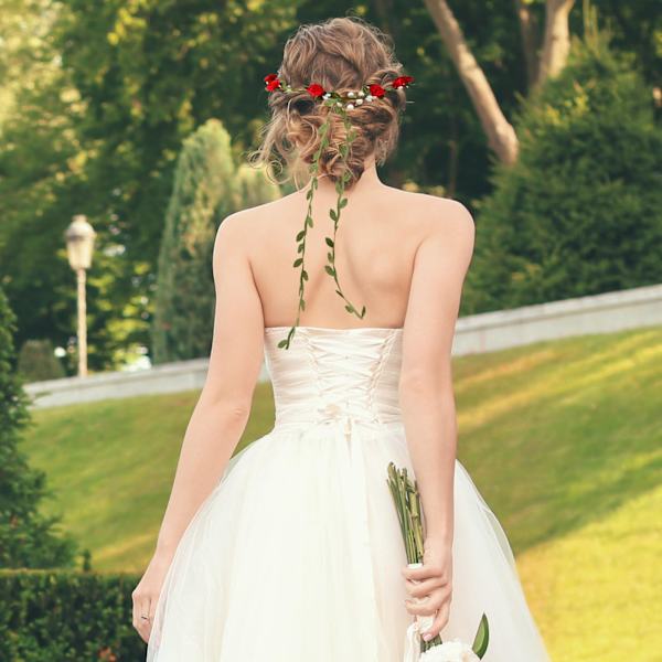 6 stk Blomsterhodebånd - Blomsterkrans Boho-Hodeplagg for Jenter Bryllupsfestival Hårtilbehør