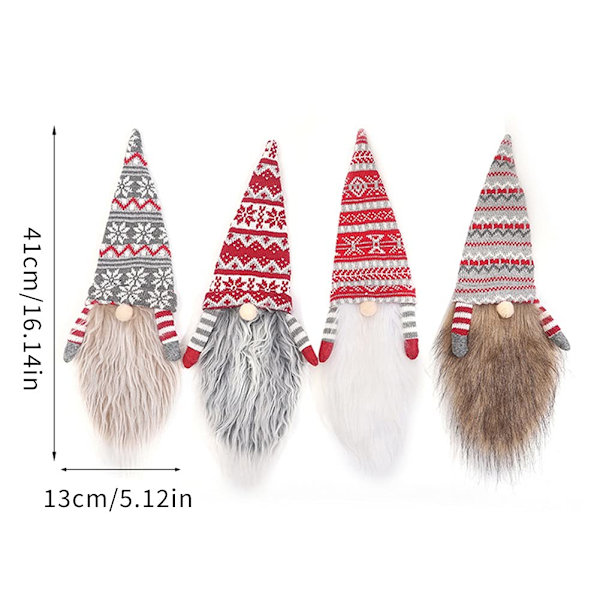 Tonttu viinipullon suojukset, 4 kappaletta käsintehtyjä Tomte Ruotsalaisia