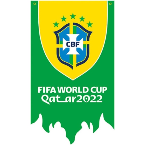 2 Pack 30X50" Qatar World Soccer Cup-flag (til Brasilien)