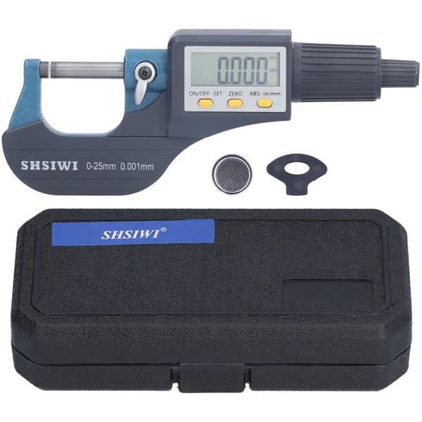 Elektronisk digital mikrometer digital måler LCD-skærm 0-25 mm