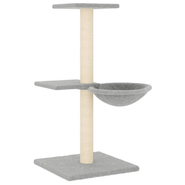 vidaXL Klorestativ med sisalstolper lysegrå 72 cm Gray 3000