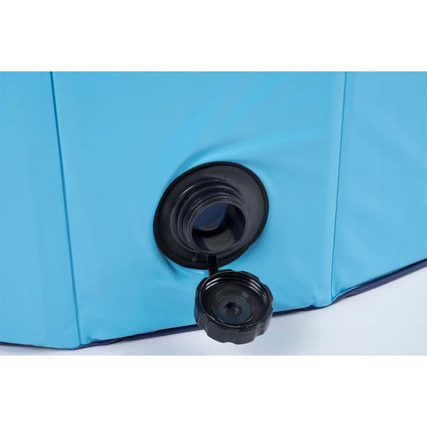 Hundebassin med ventil 80 x 30 cm / foldbart hundebassin / swimmingpool / hund