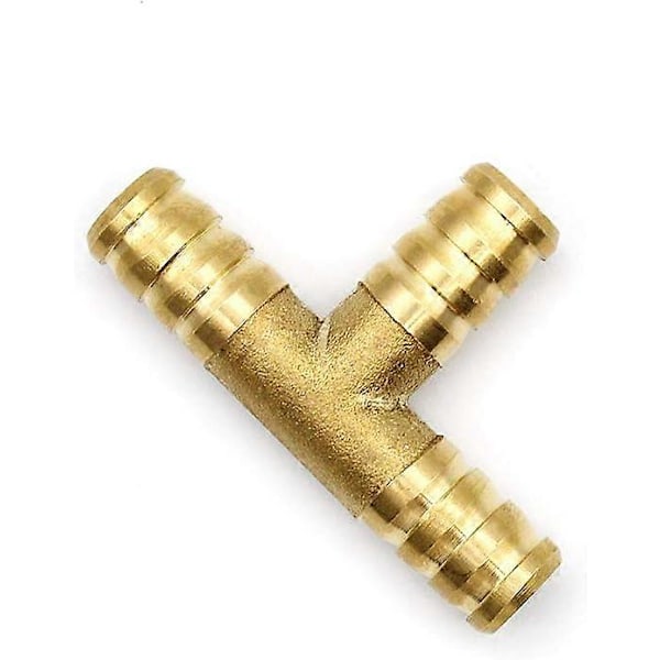 4 st 10 mm 3-vägs mässingskoppling slangförlängningskoppling trädgårdsslangkoppling tryckluftsslangkoppling bränsleslangkoppling T-stycke