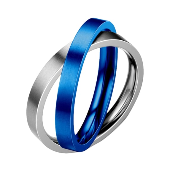 ångestdämpande ringar för kvinnor män förlovningsring (blå, storlek 7)