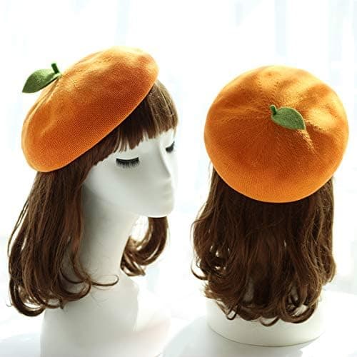 Fransk beret for kvinner Orange