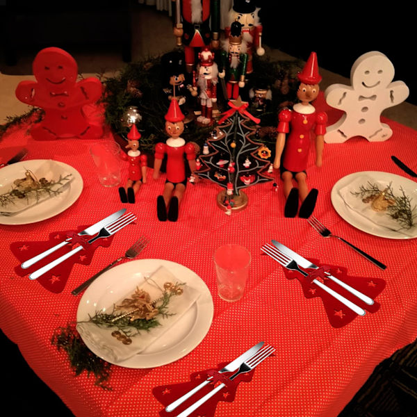 Juletræ Bestik Dekoration Pose, 8 Stykker