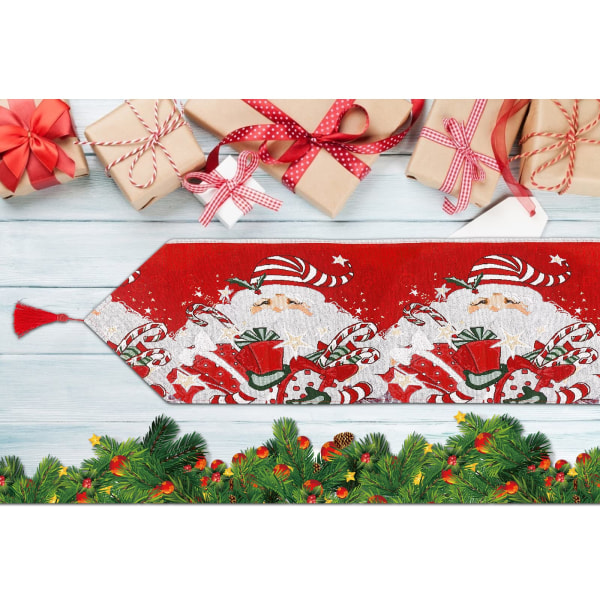 Julbordslöpare, Jultomte, Säsongsdekor 14x70in