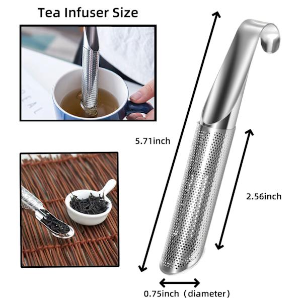Teinfuser, tesil, teinfuser i rustfrit stål, sæt med 2