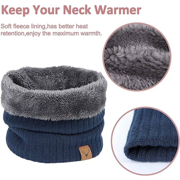 Halsvarmer Vinter Loop Sjal Menners Motorsykkel Halsduk Fleece Fôr Halsrør En Størrelse Unisex, Polyester