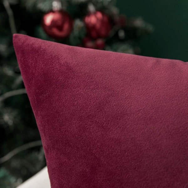 Prydnadskudde 45x45cm Kuddfodral för Vardagsrum Soffa Sovrum Set om 2 för vardagslivet och även lämpliga för helgdagar som jul red