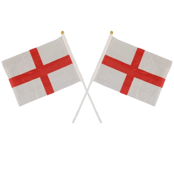 Pack Of 25 St George Flag England Hand Waving Fabric