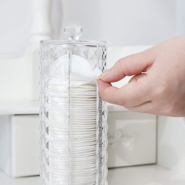 Akryl bomullsrondellhållare, transparent