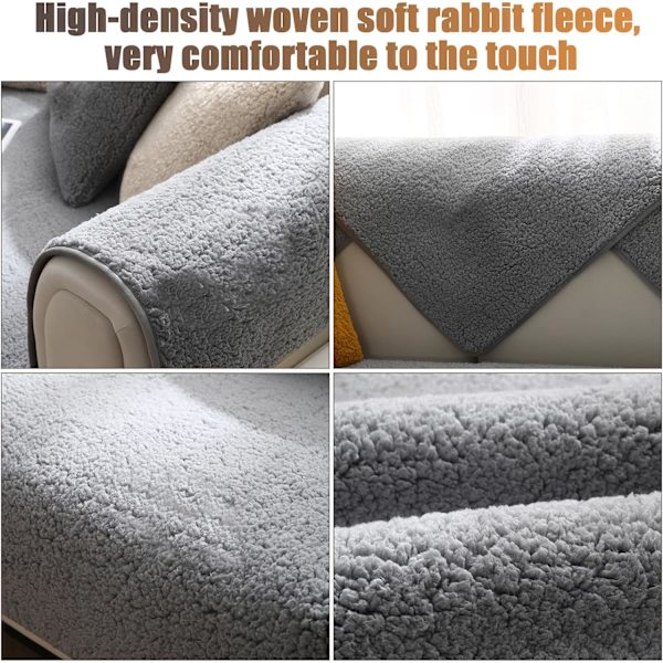 Premium Sammetssofföverdrag, Halkfria Sofföverdrag, Genomarbetade och Utsökta Möbelskydd, Soffkuddöverdrag för Sovrum, Hotell och Kontor (70*180cm) Gray 70*180cm