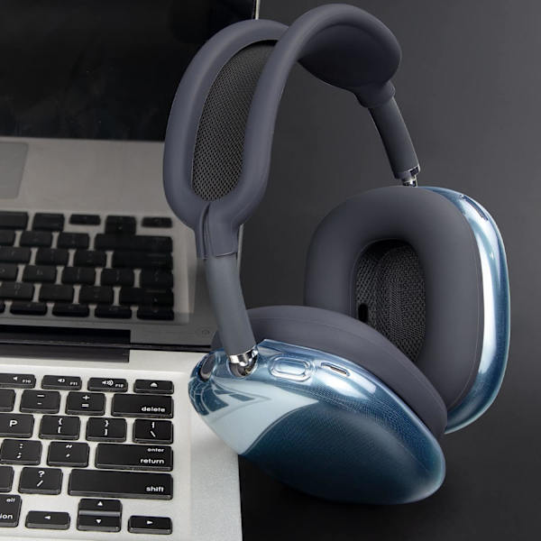 Skyddssats för AirPods Max, Huvudbandsöverdrag + TPU-fodralsskydd + Silikonöronkuddar, Svettbeständig Tillbehör, Lätt att Tvätta, Repskydd