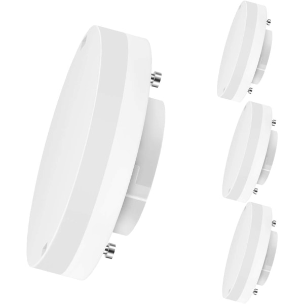 GX53 LED-pærer, 5W svarende til 40W, 3000K varmt hvidt lys 4 stk.
