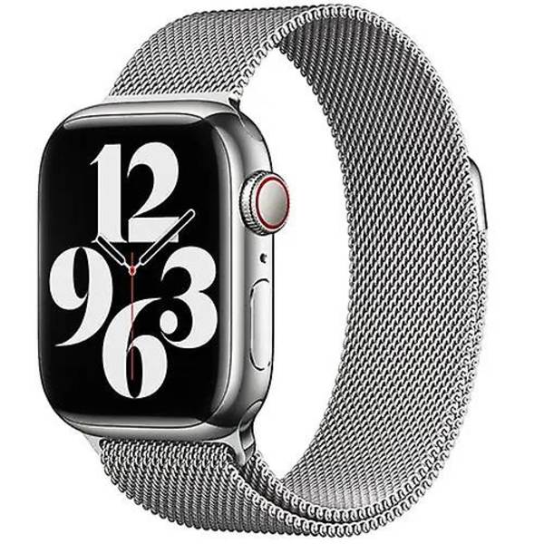 Apple sølv rustfrit stål milanesisk loop til 38 mm 40 mm 41 mm ure