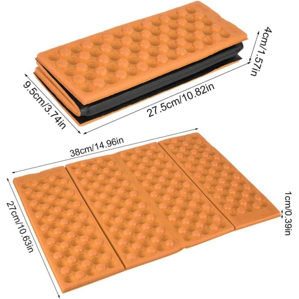 Foldbar Campingmatte Skum Pute, Foldbar Strand Piknik Matte Sovepute, PVC Vanntett Fukttett Teltet Hvile Madrass Pute