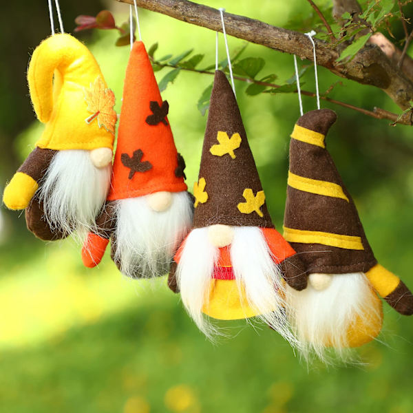 Thanksgiving Fall Gnome Handgjorda Elf Prydnad (8 stycken)