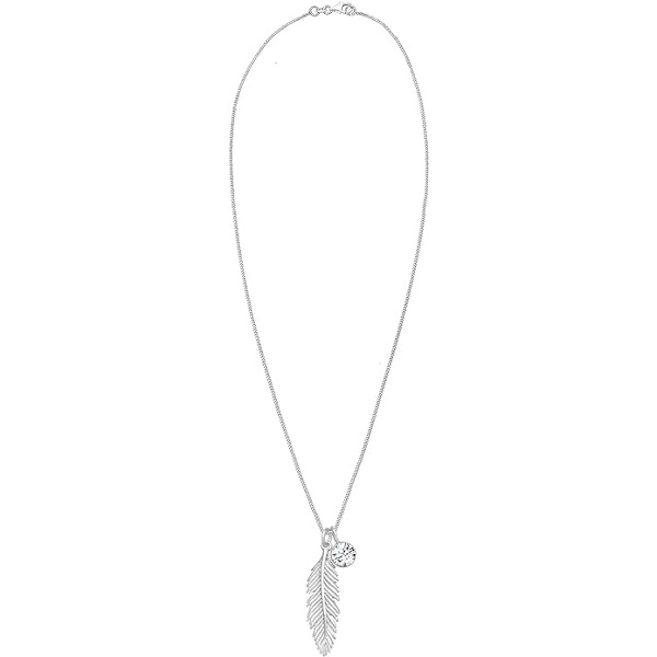 Halsband Fjäder Kristall i 925 Sterling Silver