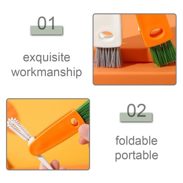 2 st Flerfunktionsflaska Gap Cleaner Borstar