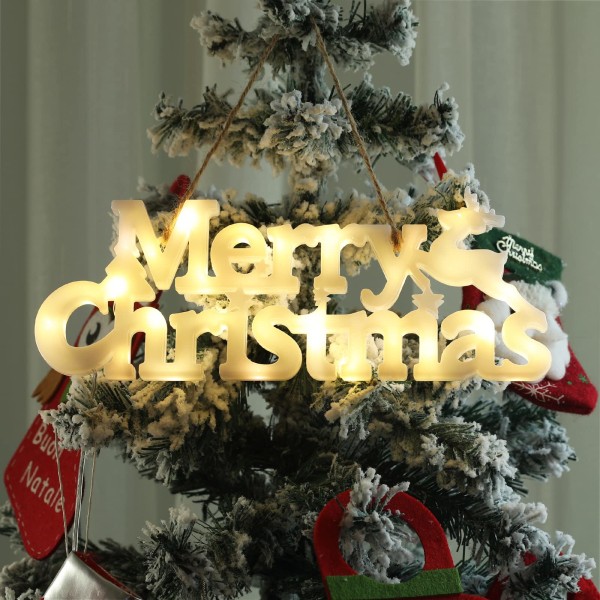 God Jul Brevskylt LED-lampor Batteridriven
