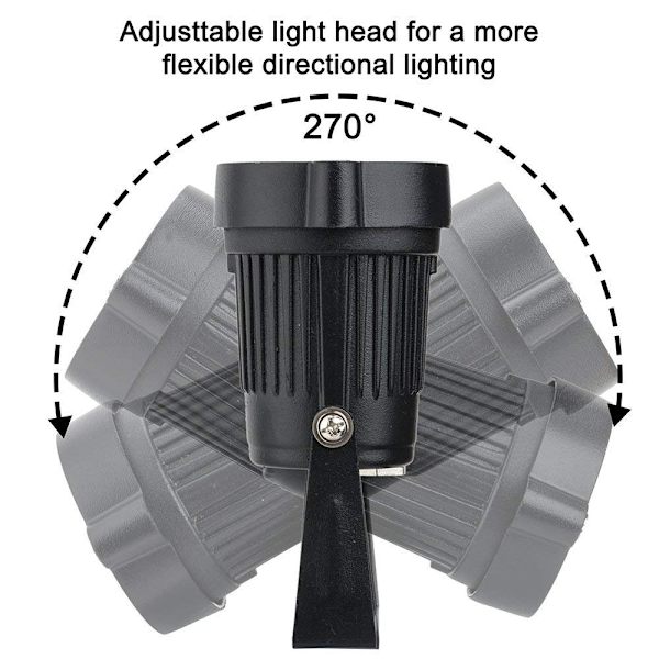 Sæt med 4 Cob LED-spotlights 5W 220V Justerbar（Varm hvid）