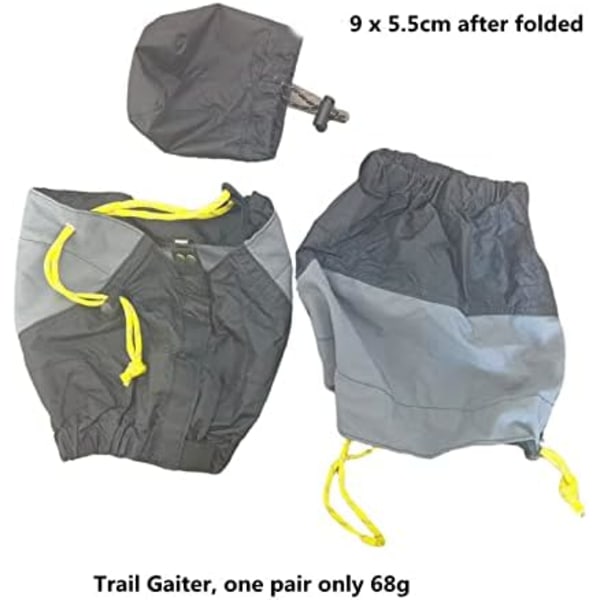 Gamascher til vandring, lette trailrunning-gamascher (sort)
