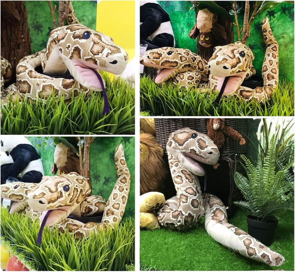 170 cm høj simulering Super lang Brun python Bløde Plys Legetøj