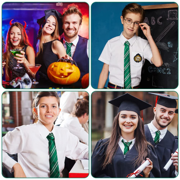 Wizard-koulusolmio, Wizard-raidallinen solmio juhlaasuun, koulupukusolmiot pojille ja tytöille, Cosplay-solmio