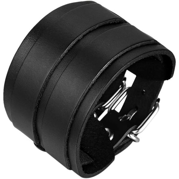 Läderarmband för män Manschett Armband Armband Armband med Spänne Svart/Brun färg Tillgänglig
