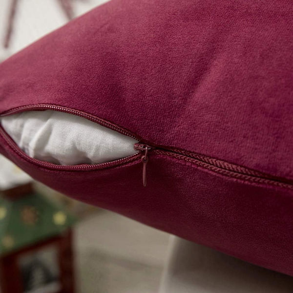 Prydnadskudde 45x45cm Kuddfodral för Vardagsrum Soffa Sovrum Set om 2 för vardagslivet och även lämpliga för helgdagar som jul red