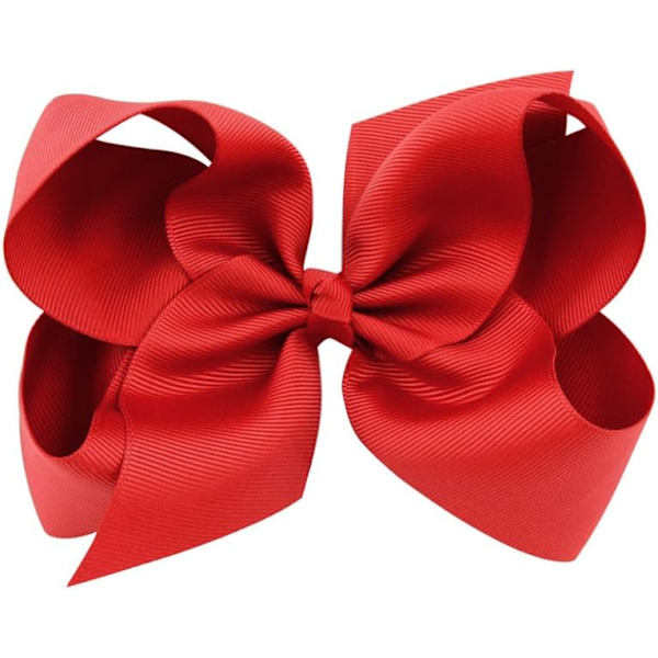2 stk. 6 tommer store Grosgrain bånd baby pige hårbøjler barrettes klip skole hår bobbles til småbørn teenagere piger