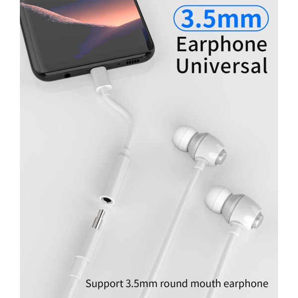 2pack, USB C till 3,5 mm adapter för hörlursuttag
