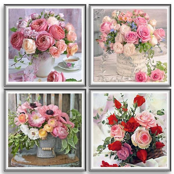 5D Diamantmålning Blommor Modell 2 2
