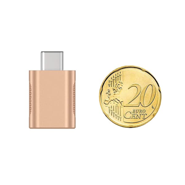 2-pack USB Type-C till USB-adapter (guld)