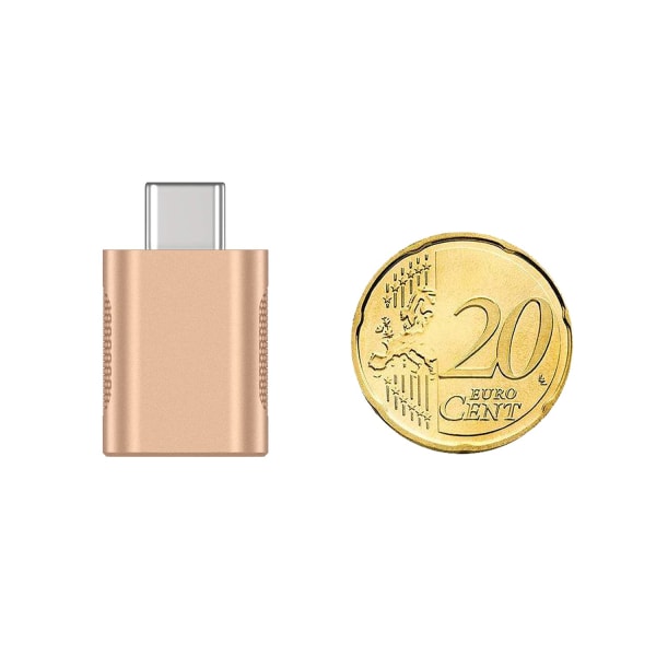 2-pakning USB Type-C til USB-adapter (gull)