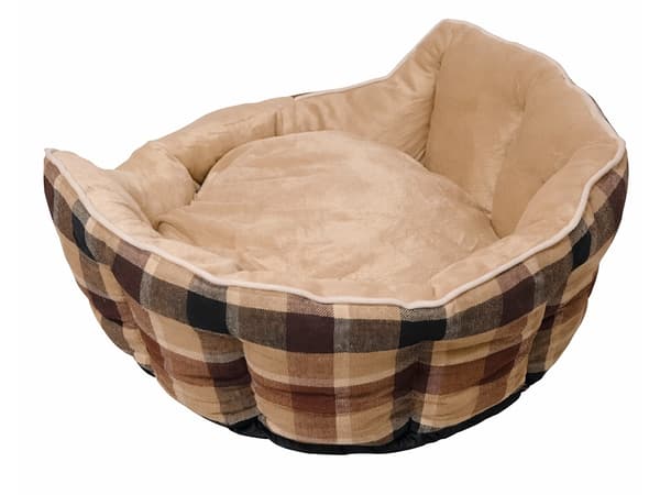Hundeseng blød fluffy lille medium Beige beige
