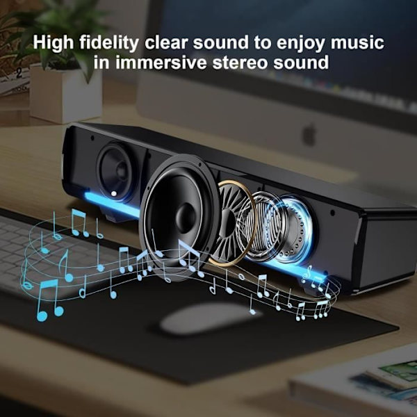 Soundbar - YYV - Monitorikaiuttimet - Bluetooth - HiFi - Matala latenssi