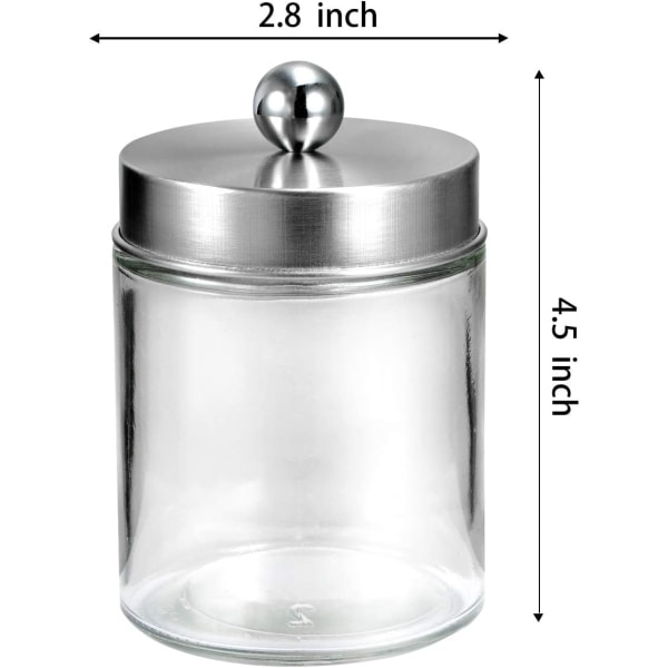 Burkar Badrum Toalettbord Organizer Qtip Dispenser Hållare Glas 1 st