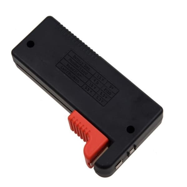 Universal batteritester - SODIAL - Generisk - Sort - AA / AAA / C / D / Knapcelle og 9V PP3 batterier