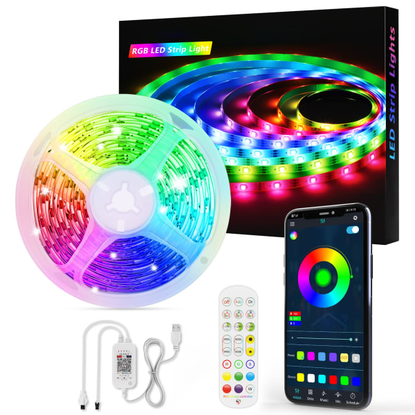 LED-nauha, 5M 150LED Bluetooth 5050 RGB 5V USB