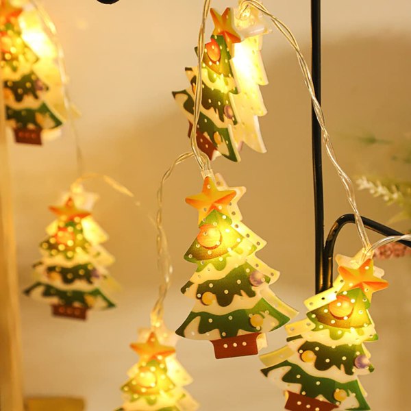 Juletræ Lyskæde med 1,5M 10 LED Batteridrevet