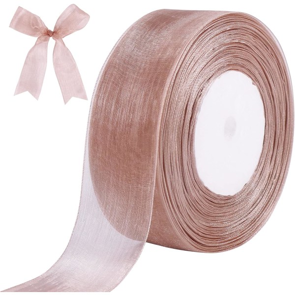 Skirt band, 40 mm x 50 yards dubbelsidigt skirt chiffongband för presentinslagning, juldekorationer för bröllopsceremoni