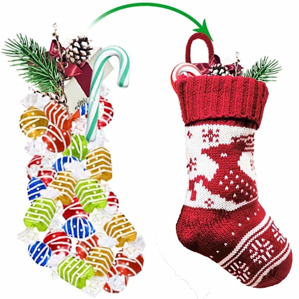 3 st julgran snöflinga godis presentpåse strumpor