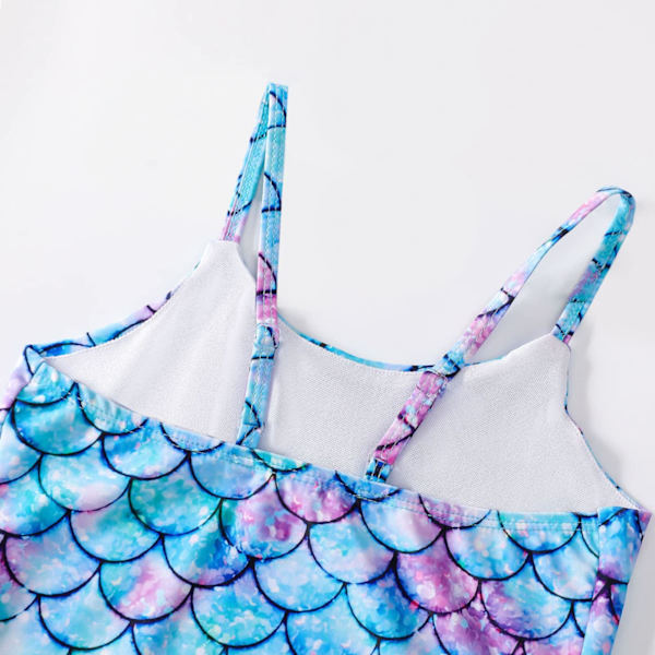 Flickor Badkläder En Delig Baddräkt Barn Baddräkt Mermaid Baddräkt Ålder 4-5 År