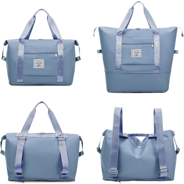 Kvindes Udvidbar Rejse Duffel Taske med Trolley Sleeve, Weekend Overnight Hospital Tote Taske med Dobbelt Skulderrem