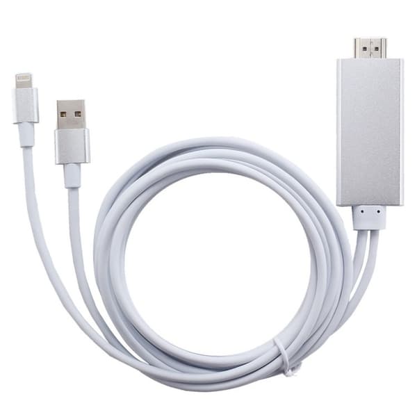 Mobil til TV-adapter - HDMI HDTV - 2m - Apple / iPhone Sort Black Svart